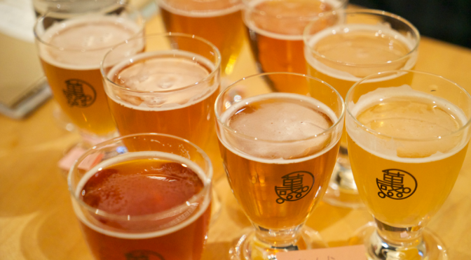 高円寺のビアカフェ萬感で日本の地ビール飲み比べ